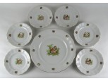 Jelzett lengyel Jarolina porcelán süteményes készlet