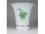 Zöld Apponyi mintás Herendi porcelán váza 15.5 cm