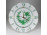 Zöld indiai kosár mintás Herendi porcelán falióra 28 cm