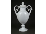 Nagyméretű hófehér Herendi porcelán urna 36 cm
