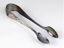 Régi jelzett Art Krupp Berndorf ezüstözött alpakka cukorfogó csipesz 15 cm