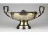 Antik bécsi ezüstözött empire jellegű osztrák asztali kínáló 12.5 cm