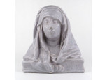 Antik art deco kőcserép Madonna szobor 26.5 cm