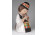 Népviseletes jelzett kerámia furulyázó legény figura 19.5 cm