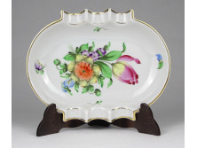 Régi tulipán mintás Herendi porcelán hamutál