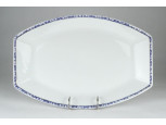 Régi nagyméretű porcelán pecsenyés tál 26 x 39 cm