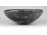 Mid century sötétzöld iparművészeti kerámia tál 20.5 cm