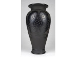 Nagyméretű fekete cserép váza 26.5 cm