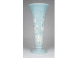 Régi ritka Bakos Éva halvány kék Herendi porcelán váza 22.5 cm