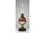 Antik bécsi Gebruder Brünner szecessziós majolika petróleumlámpa 49.5 cm 