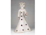 Buday Ágota virágos lány kerámia figura 26 cm