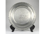 Régi nagyméretű Norvég Savo Pewter jelzett ón tál 33 cm