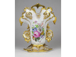 Antik kézzel festett aranyozott Elbogen porcelán váza 16.5 cm
