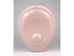 Formatervezett jelzett púder színű porcelán váza stúdió váza 21.5 cm