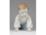 Zsolnay SINKÓ porcelán mászó kislány 15.5 cm