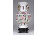 Áttört díszes Kínai porcelán váza 17 cm