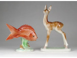 Kőbányai porcelán figura 2 darab