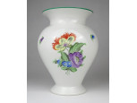 Virágmintás Óherendi öblös porcelán váza 20.5 cm