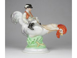 Régi Herendi Kakas Marci porcelán figura 17.5 cm