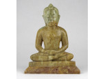Faragott zsírkő Buddha szobor 13 cm