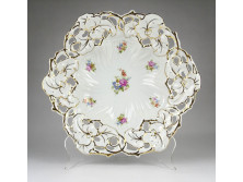 Régi jelzett Tielsch-Altwasser nagyméretű porcelán kínáló tál 33 cm