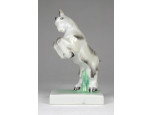 Herendi porcelán kecske talapzaton 11.5 cm