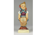 Régi Hummel porcelán kosaras kislány 10 cm