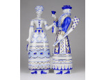 Kétalakos ritka Hollóházi porcelán figura 20.5 cm