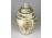 Vajszínű szőlőfürtös Zsolnay porcelán urnaváza 17.5 cm