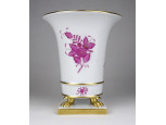 Indiai kosaras Herendi oroszlánlábas porcelán kaspó 18 cm
