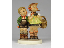 Antik Hummel porcelán fiú lány páros 10.5 cm