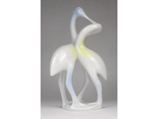Régi Hollóházi porcelán vízimadár pár 21.5 cm