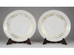 Antik H&C Lang M. porcelán teáscsésze alátét tányér pár 16 cm