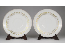 Antik H&C Lang M. porcelán teáscsésze alátét tányér pár 16 cm