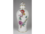 Nagyméretű fedeles Hollóházi porcelán váza 31.5 cm