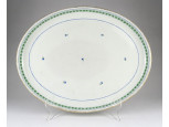 Hatalmas antik 19. századi porcelán kínáló tál tálca 33 x 42 cm
