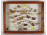 Pillangó lepke preparátum 40 darabos gyűjtemény keretben 39 x 8 x 60 cm