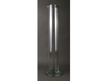 Régi nagyméretű fújt laboratóriumi üveg edény 44.5 cm