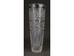 Csiszolt üveg kristály váza 24.5 cm