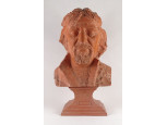 Józsa Lajos : Szegvári Károly 1989 terrakotta büszt 58 cm