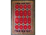 Hatalmas piros kék kézi szövésű 10m2-es torockói szőnyeg 245 x 420 cm