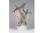 Régi Zsolnay porcelán hal vitorláshal 15.5 cm