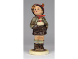 Régi kalapos fiú Hummel porcelán figura 13 cm