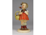 Régi Hummel porcelán kosaras kislány 12 cm