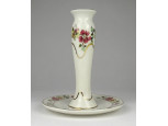 Pillangós vajszínű Zsolnay porcelán gyertyatartó 14 cm