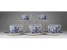 Szélmalmos japán porcelán teáskészlet vagy kávéskészlet