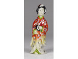 Régi kisméretű porcelán japán gésa 6.2 cm