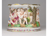 Régi Capodimonte porcelán gyűrűtartó tálka