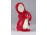 Régi jelzett Hummel - Goebel piros porcelán nyúl nyuszi 6 cm