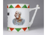 Antik Ferenc József MZ altrohlau I. világháborús porcelán bögre emlékbögre 1914-15